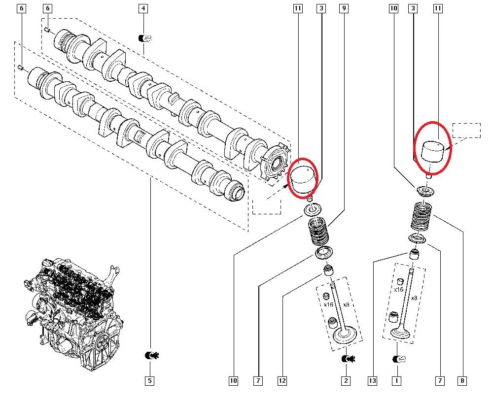 Megane 4-IV Talisman Subap İtici 1.6 16V H4M (2016-2019) 13231JX03A -Orijinal Yedek Parça
