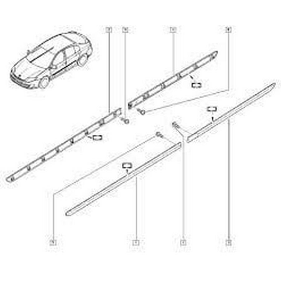 Laguna 3-III Sol Ön Kapı Çıtası Bandı (2008-2015) 808210162R -Renault Mais