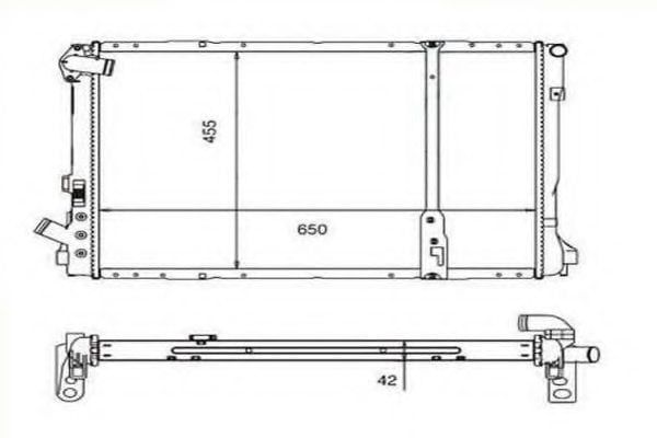 Laguna 1-I Espace 3-III Motor Su Radyatörü 2.2D G8T (Dizel) 7701352666-7701041957 -Kale