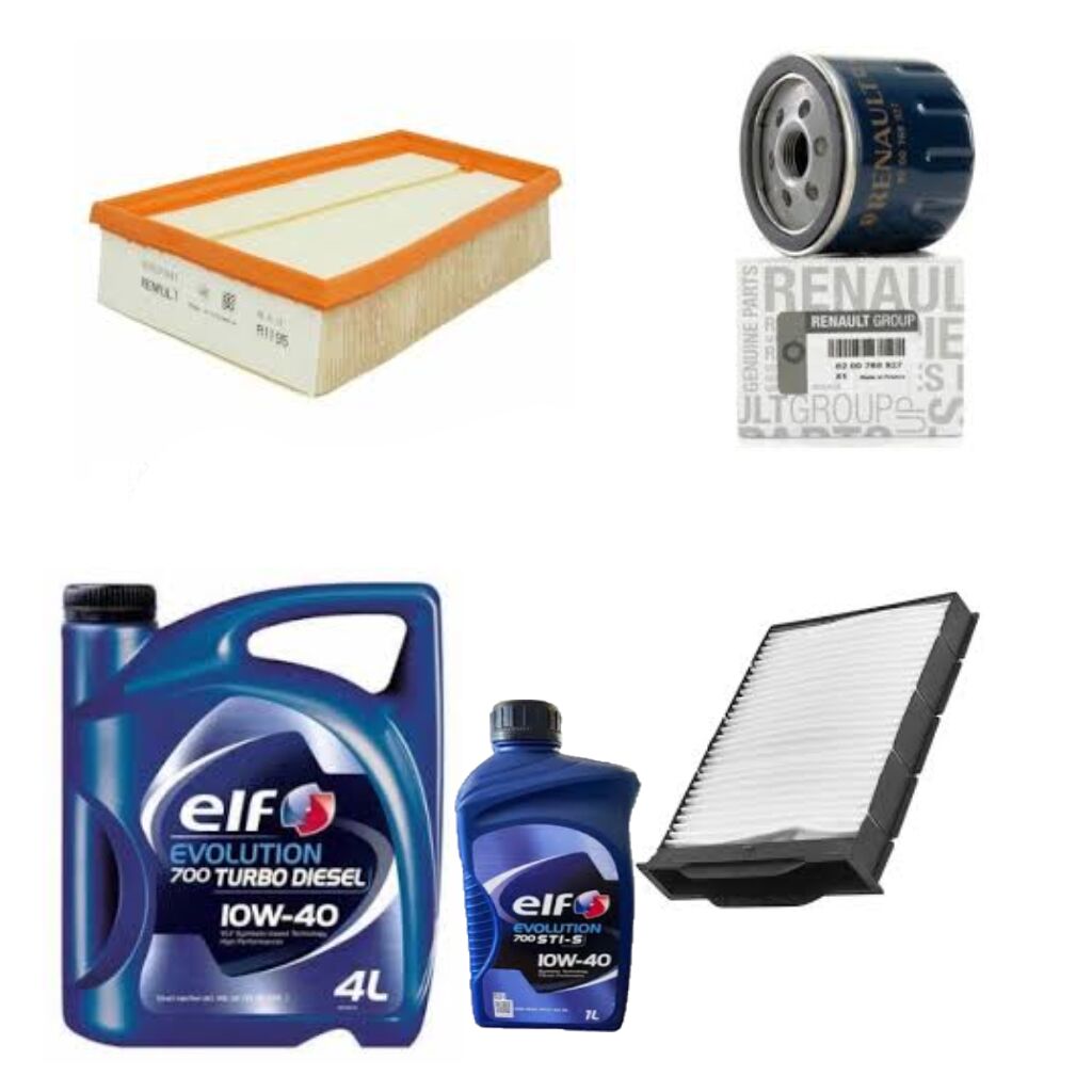 Scenic 2-II Yağ Bakım Seti 1.5 Dci K9K (2003-2010) (Motor Yağı+Yağ+Hava+Polen Filtre)