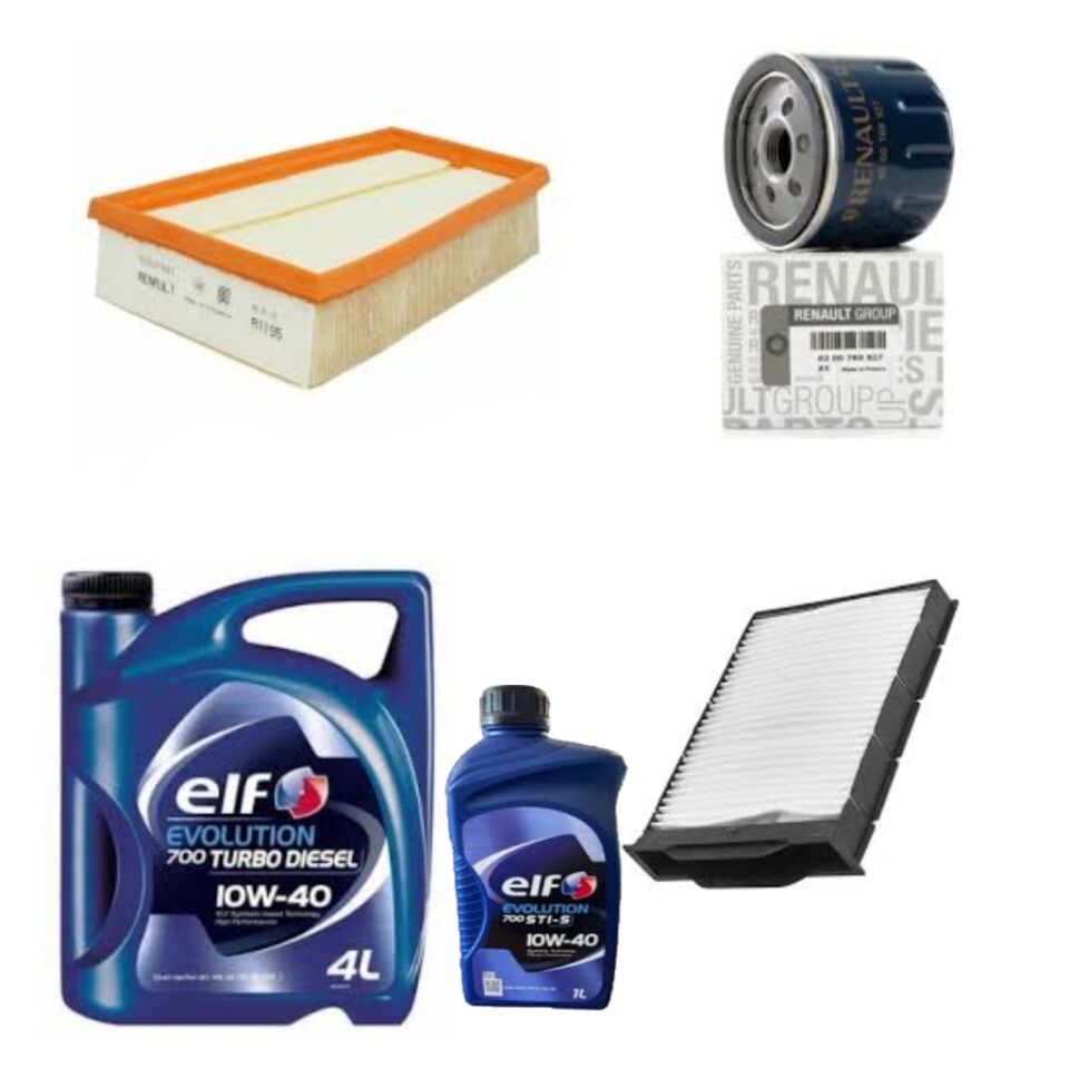 Scenic 2-II Yağ Bakım Seti 1.5 Dci K9K (2003-2010) (Motor Yağı+Yağ+Hava+Polen Filtre)