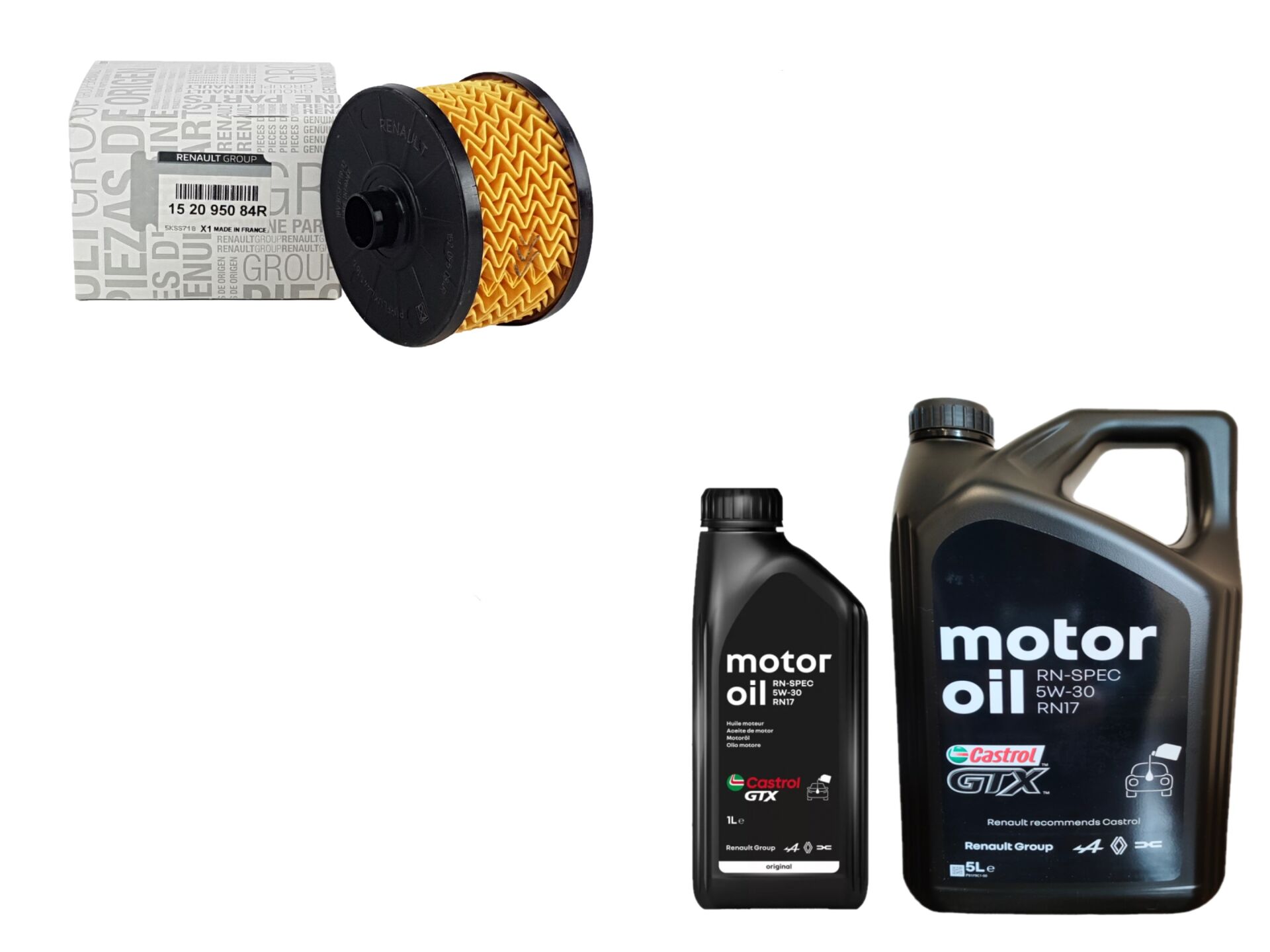 Duster 2-II Yağ Bakım Seti 1.3 Tce H5H 2018-> (Motor Yağı+Yağ Filtresi )