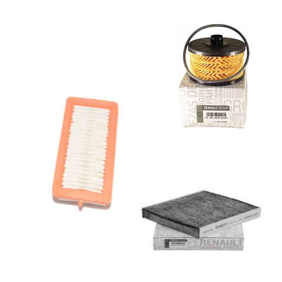 Duster 2-II Filtre Bakım Seti 1.3 Tce H5H 2018-> (Yağ+Hava+Polen Filtresi )