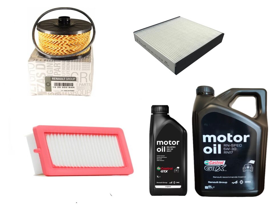 Taliant Sandero 3-III Yağ Bakım Seti 1.3 Tce H5H 2020-> (Motor Yağı+Yağ+Hava+ Polen Filtre )