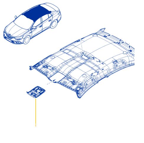 Megane 4-IV İç Tavan Aydınlatma Lambası (2016-2024) 969804882R-Renault Mais
