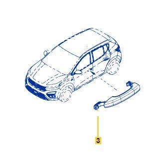 Taliant Sandero 3-III Dış Kapı Kolu 2020-> 806065011R -Renault Mais