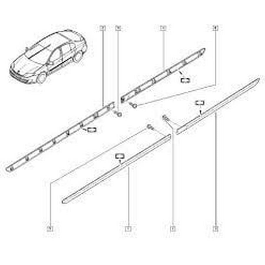Laguna 3-III Sol Ön Kapı Çıtası Bandı (2008-2015) 808210162R -Renault Mais