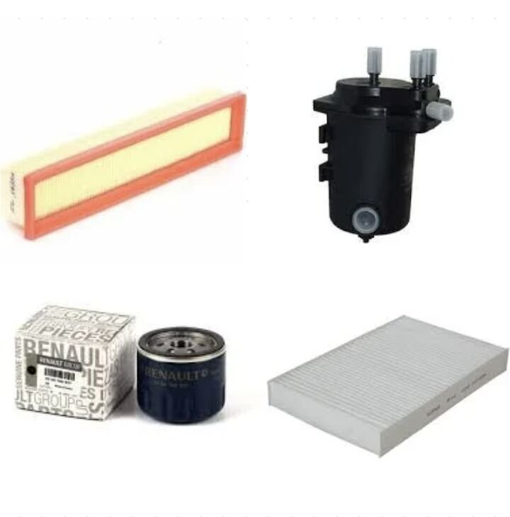 Kangoo 2-II Filtre Bakım Seti 1.5 Dci K9K (2003-2012) (Yağ+Hava+Polen + Mazot Filtre)