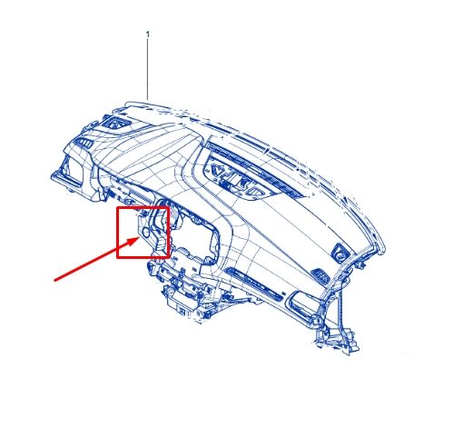 Megane 4-IV Torpido (Gögüs) Anahtarsız Çalıştırmalı 2023-> 681007858R -Renault Mais