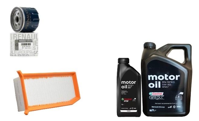 Clio 4-IV Captur 1-I Yağ Bakım Seti 1.5 Dci K9K (2013-2020)(Motor Yağı+Yağ+ Hava Filtre)