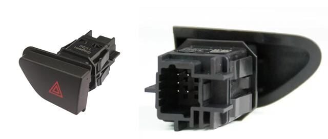 Clio 2-II Symbol Dörtlü Flaşör Butonu (Düğmesi) (2013-2020) 252907372R -Renault Mais