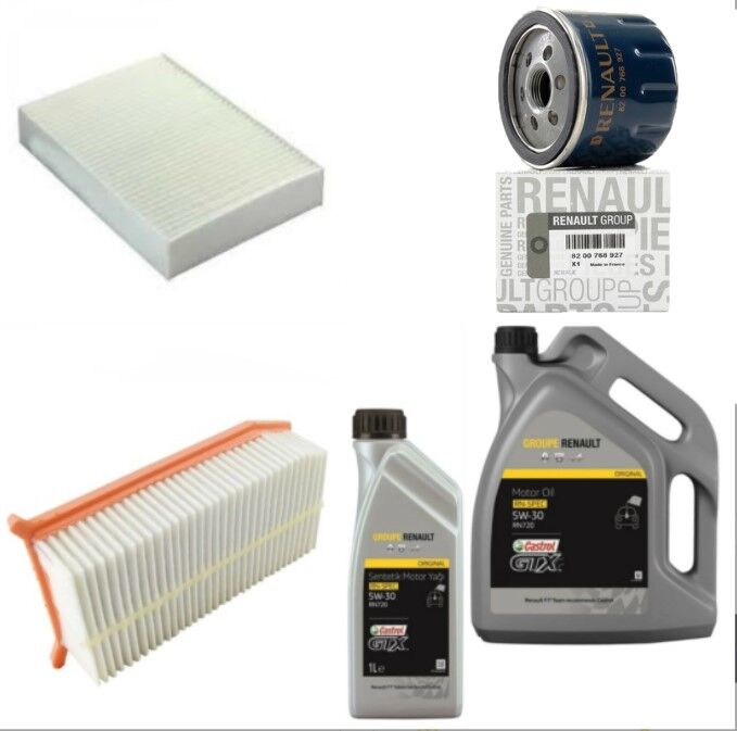 Clio 4-IV Captur 1-I Yağ Bakım Seti 1.5 Dci K9K (2013-2020)(Motor Yağı+Yağ +Hava+Polen Filtre)