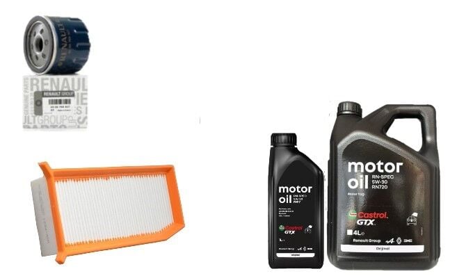 Clio 2-II Symbol Joy Yağ Bakım Seti 1.5 Dci K9K (2013-2020)(Motor Yağı+Yağ+ Hava Filtre)