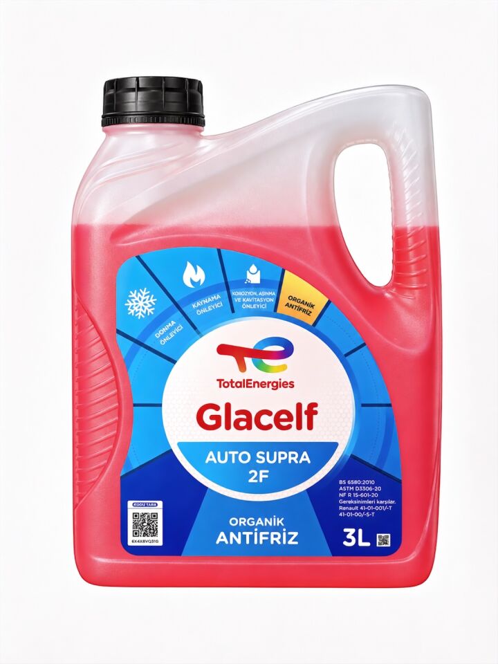 Total Glacelf Auto Supra Organik Antifriz (Kırmızı ) 3 Litre -Total