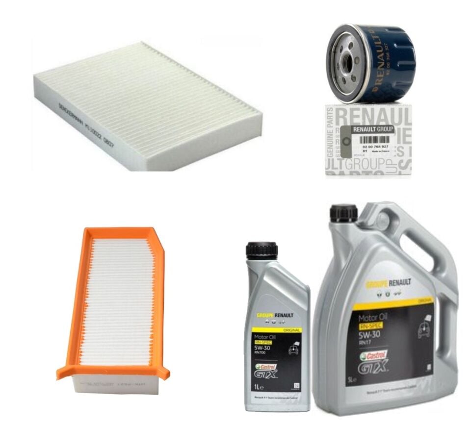 Logan 2-II Sandero 2-II Yağ Bakım Seti 1.5 Dci K9K (2013-2020)(Motor Yağı+Yağ +Hava+Polen Filtre)