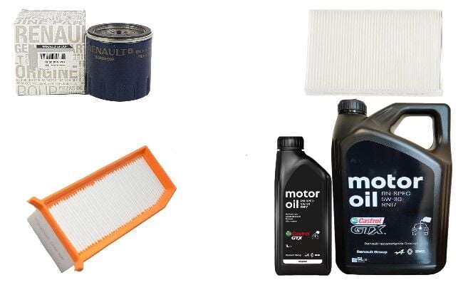 Duster 1-I Yağ Bakım Seti 1.5 Dci K9K (2013-2017)(Motor Yağı+Yağ +Hava+Polen Filtre)