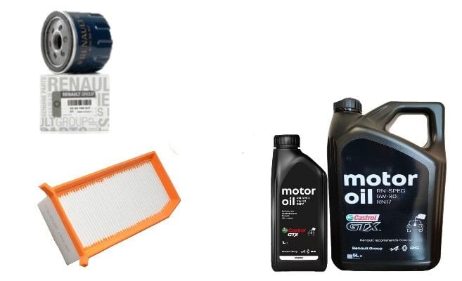Clio 2-II Symbol Joy Yağ Bakım Seti 1.5 Dci K9K (2013-2020) (Motor Yağı+Yağ+ Hava Filtre)