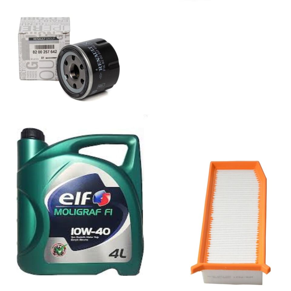 Lodgy Dokker Yağ Bakım Seti 1.2 16V D4F (2013-2020)(Motor Yağı+Yağ+Hava Filtre