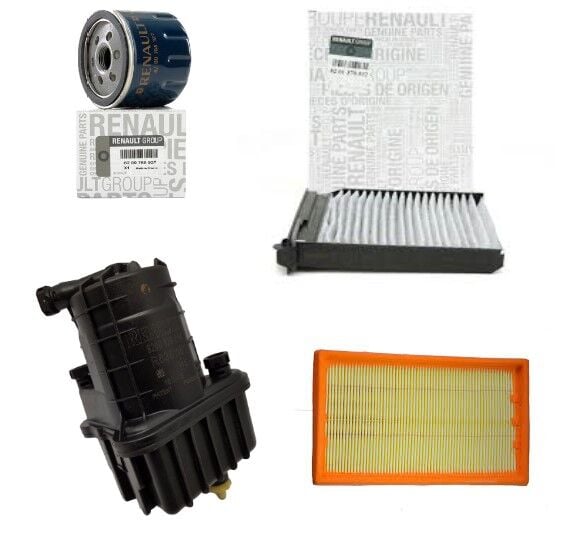 Clio 3-III Modus Filtre Bakım Seti 1.5 Dci K9K (2003-2012)(Yağ +Hava+Polen+ Mazot Filtre)