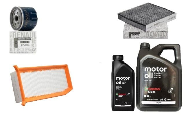 Logan 2-II Sandero 2-II Yağ Bakım Seti 1.5 Dci K9K (2013-2020)(Motor Yağı+Yağ+Hava+Polen Filtre)