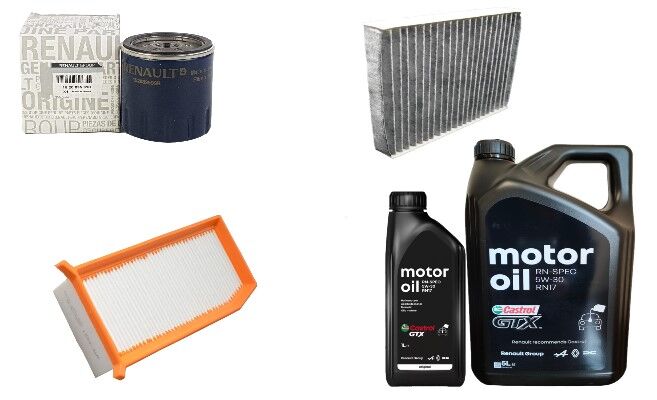 Duster 1-I Yağ Bakım Seti 1.5 Dci K9K (2013-2017)(Motor Yağı+Yağ+Hava+Polen Filtre)