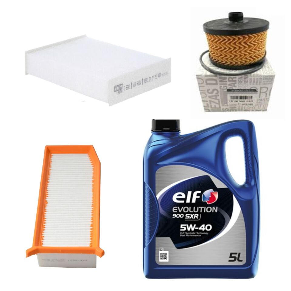 Lodgy Dokker Yağ Bakım Seti 0.9 Tce H4B-1.2 Tce H5F (13-20)Motor Yağı+Yağ+Hava+Polen Filtre