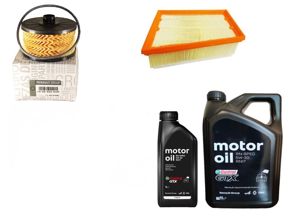 Megane 4-IV Talisman Yağ Bakım Seti 1.3 Tce H5H 2016-> (Motor Yağı+Yağ+Hava Filtre)
