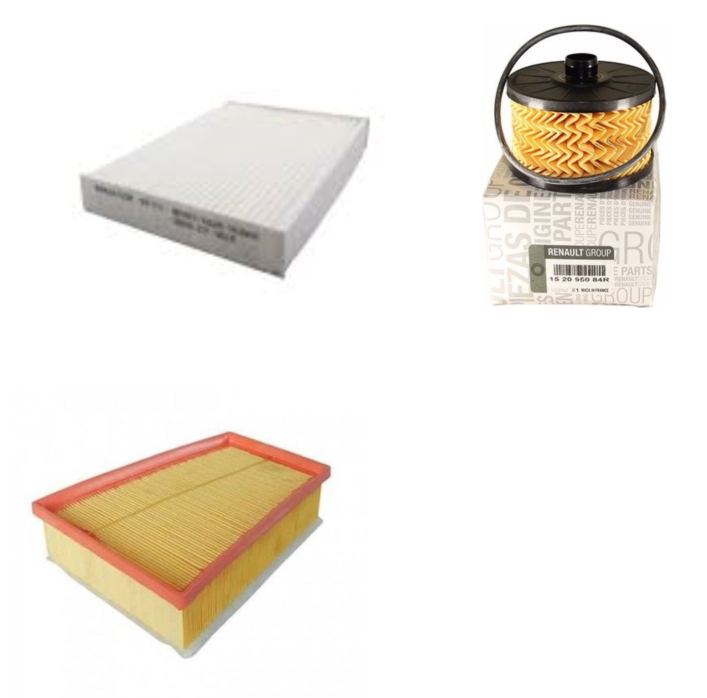 Megane 4-IV Filtre Bakım Seti 1.2 Tce H5F 2016-> (Yağ+Hava+Polen Filtre )