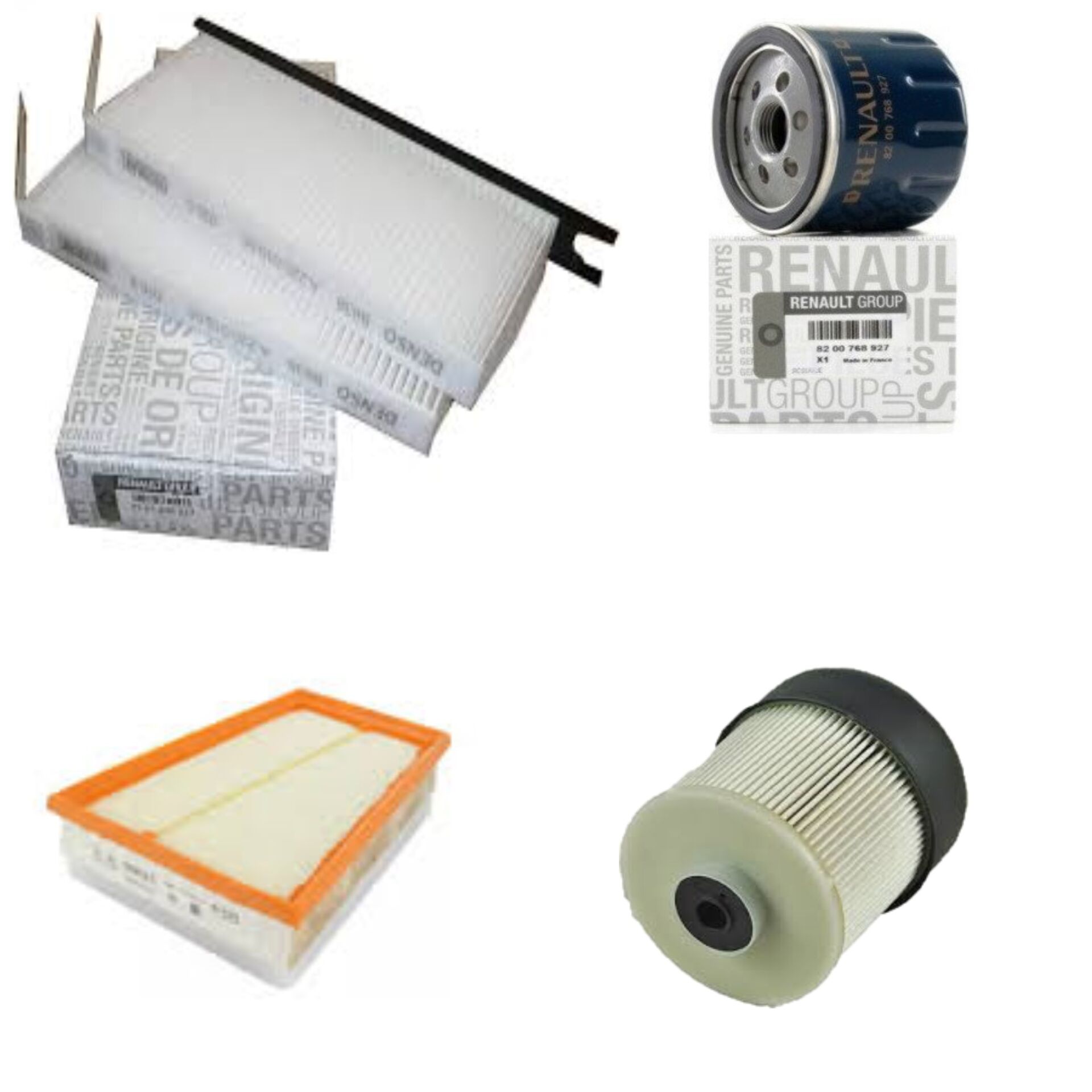 Kangoo 4-IV Filtre Bakım Seti 1.5 Dci K9K  2020-> (Yağ+Hava+Polen +Mazot Filtre)