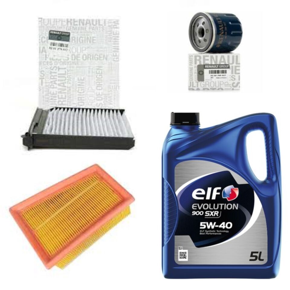 Clio 3-III Modus Yağ Bakım Seti 1.4-1.6 16V K4J-K4M (2003-2012)(Motor Yağı+Yağ +Hava+Polen Filtre )