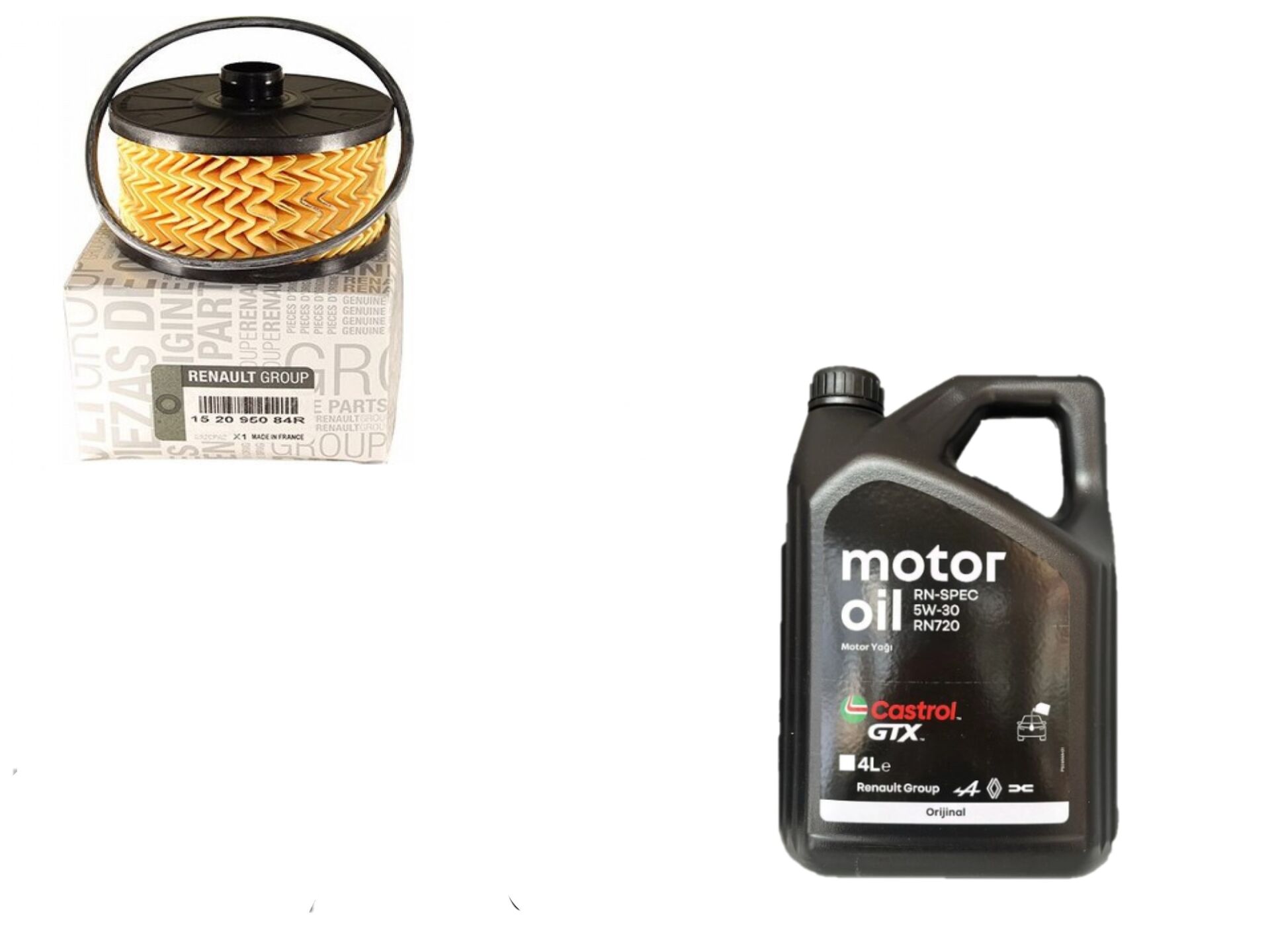 Clio 5-V Captur 2-II Yağ Bakım Seti 1.0 Sce B4D 2020-> (Motor Yağı+Yağ Filtre)