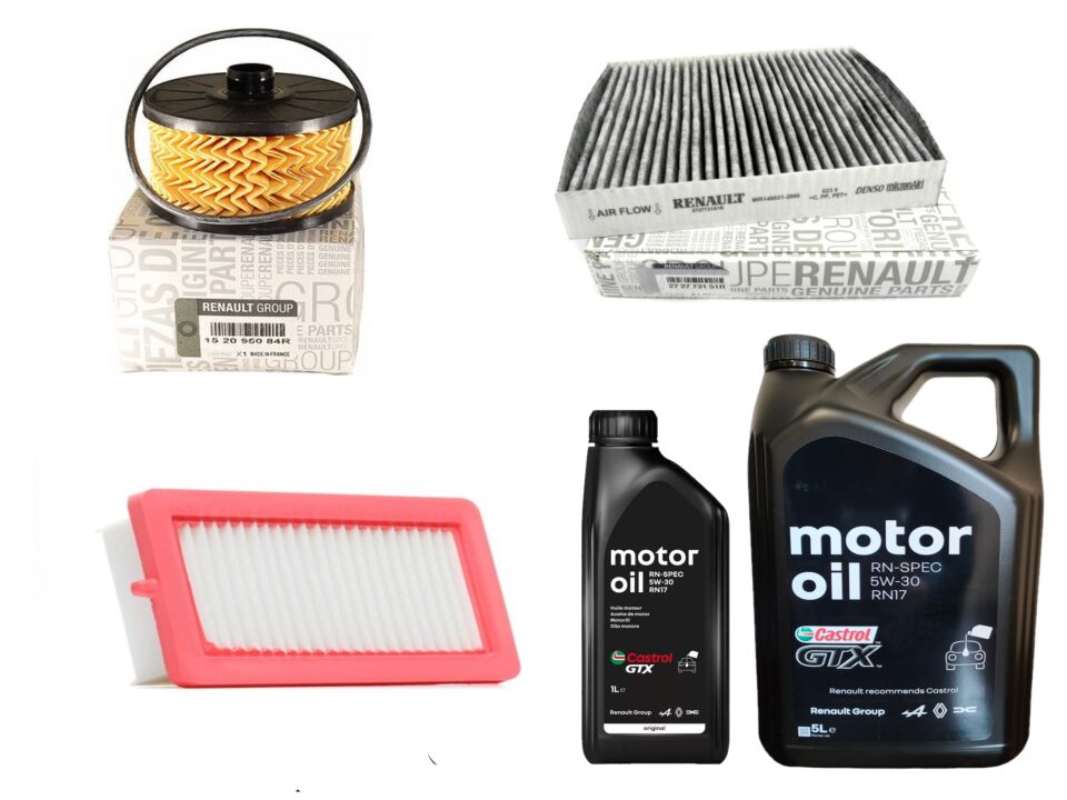 Taliant Sandero 3-III Yağ Bakım Seti 1.3 Tce H5H 2020-> (Motor Yağı+Yağ+Hava+Polen Filtre )