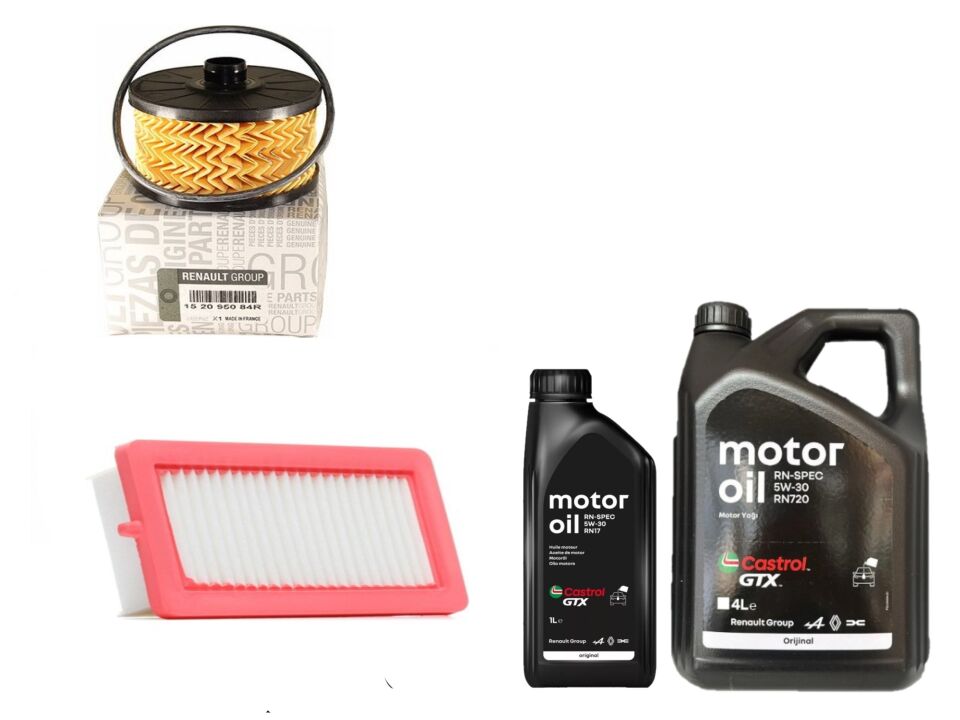 Taliant Sandero 3-III Yağ Bakım Seti 1.3 Tce H5H 2020-> (Motor Yağı+Yağ + Hava Filtre)