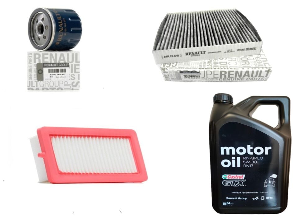 Taliant Sandero 3-III Yağ Bakım Seti 1.0 Sce B4D 2020-> (Motor Yağı+Yağ+Hava+Polen Filtre)