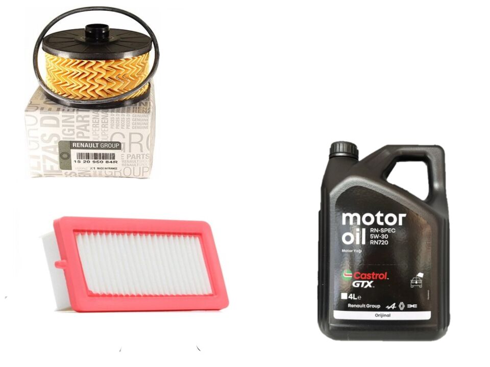 Taliant Sandero 3-III Yağ Bakım Seti 1.0 Tce H4D 2020-> (Motor Yağı+Yağ+Hava Filtre)