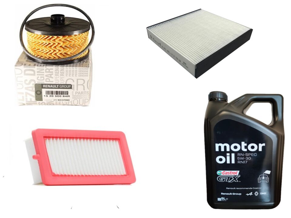 Taliant Sandero 3-III Yağ Bakım Seti 1.0 Tce H4D 2020-> (Motor Yağı+Yağ+Hava+Polen Filtre )