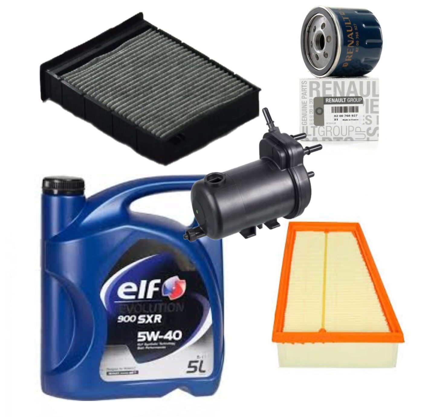 Megane 2-II Yağ Bakım Seti 1.5 Dci K9K (2003-2010) (Motor Yağı+Yağ+Hava+Polen + Mazot Filtre)