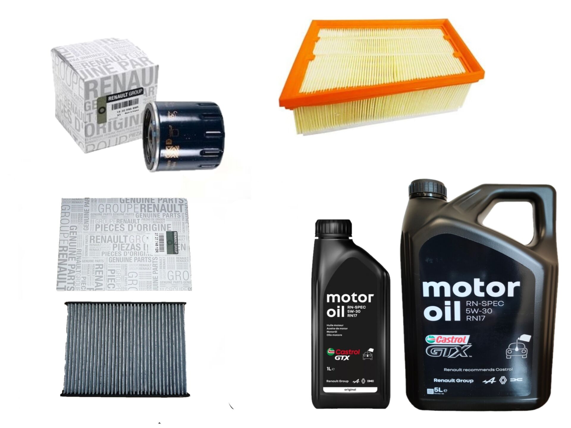 Megane 4-IV Talisman Yağ Bakım Seti 1.5 Dci K9K 2016-> (Motor Yağı+Yağ+Hava+Polen Filtre )