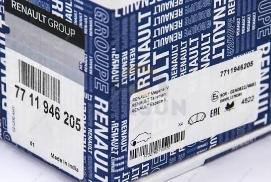 Megane 4-IV Talisman Ön Fren Balatası Takım 410606124R-7711946205-410606808R -Renault Mais