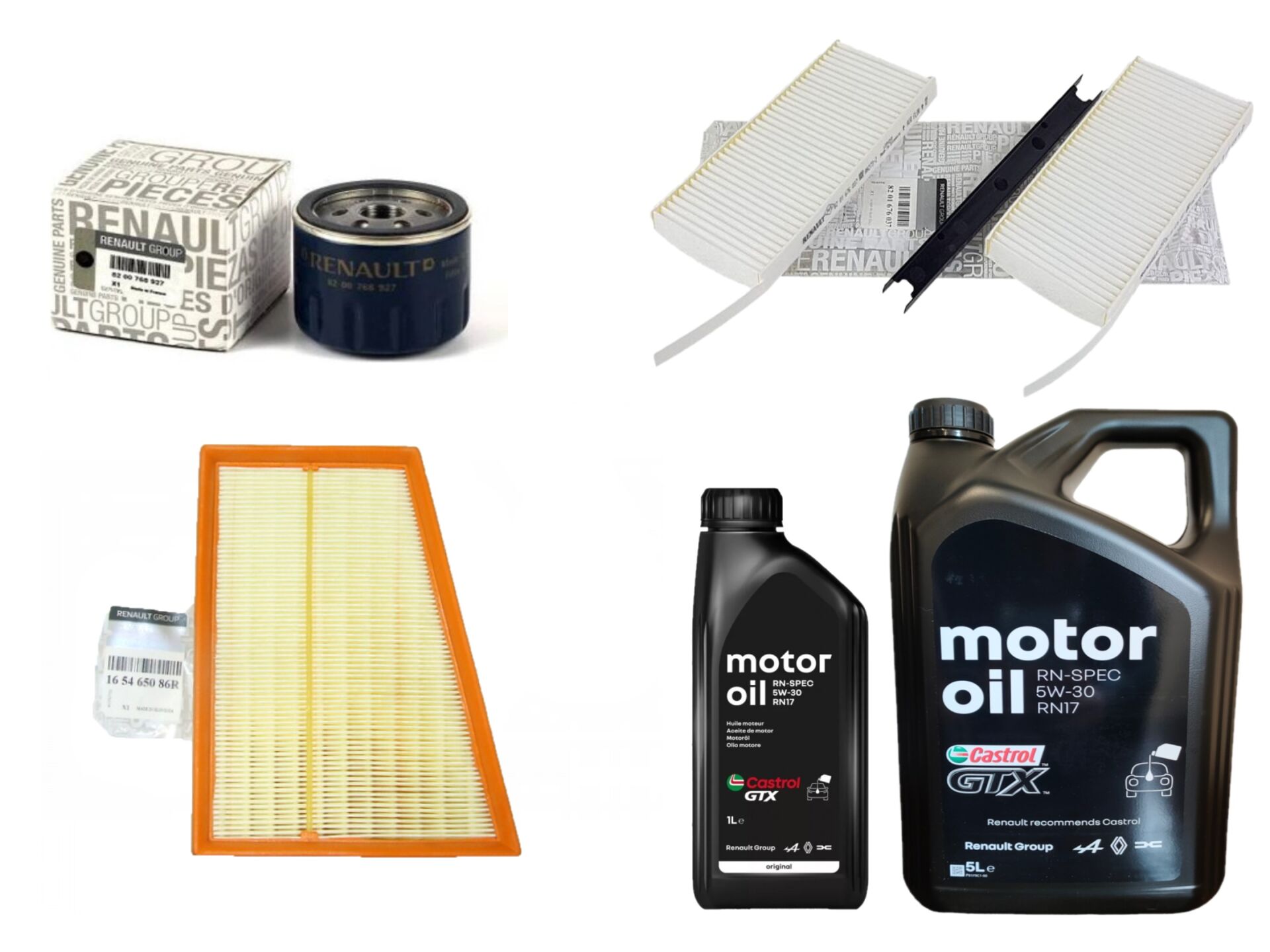 Kangoo 4-IV Yağ Bakım Seti 1.5 Dci K9K  2020-> (Motor Yağı+Yağ+Hava +Polen Filtre)