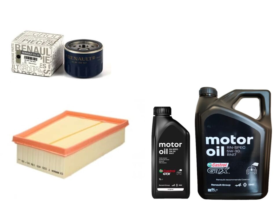 Kangoo 4-IV Yağ Bakım Seti 1.5 Dci K9K  2020-> (Motor Yağı+Yağ+ Hava Filtre)