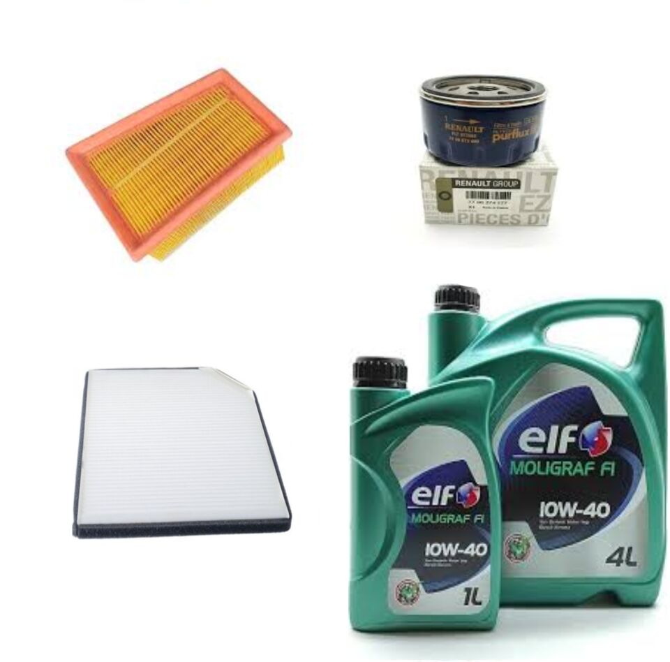 Laguna 1-I Yağ Bakım Seti 1.6-2.0 16V K4M-F4R (1999-2002) (Motor Yağı+Yağ+Hava+Polen Filtre)