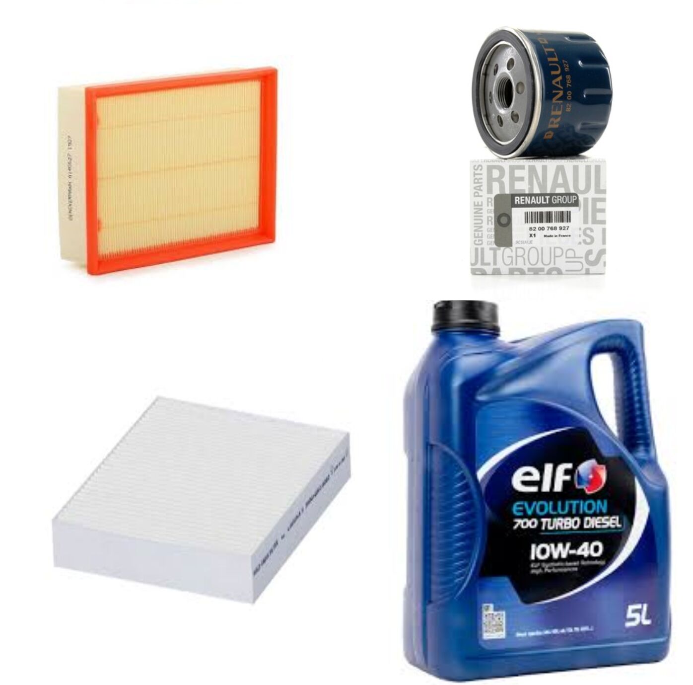 Laguna 2-II Yağ Bakım Seti 1.9 Dci F9Q (2002-2008) (Motor Yağı+Yağ+Hava+Polen Filtre )