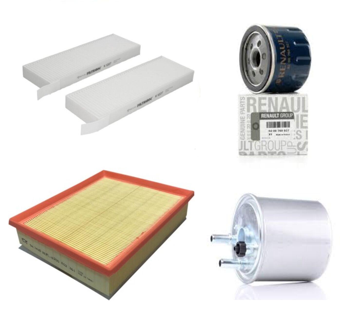 Laguna 3-III Filtre Bakım Seti 1.5 Dci K9K (2007-2015) (Yağ+Hava+Polen+Mazot Filtre)