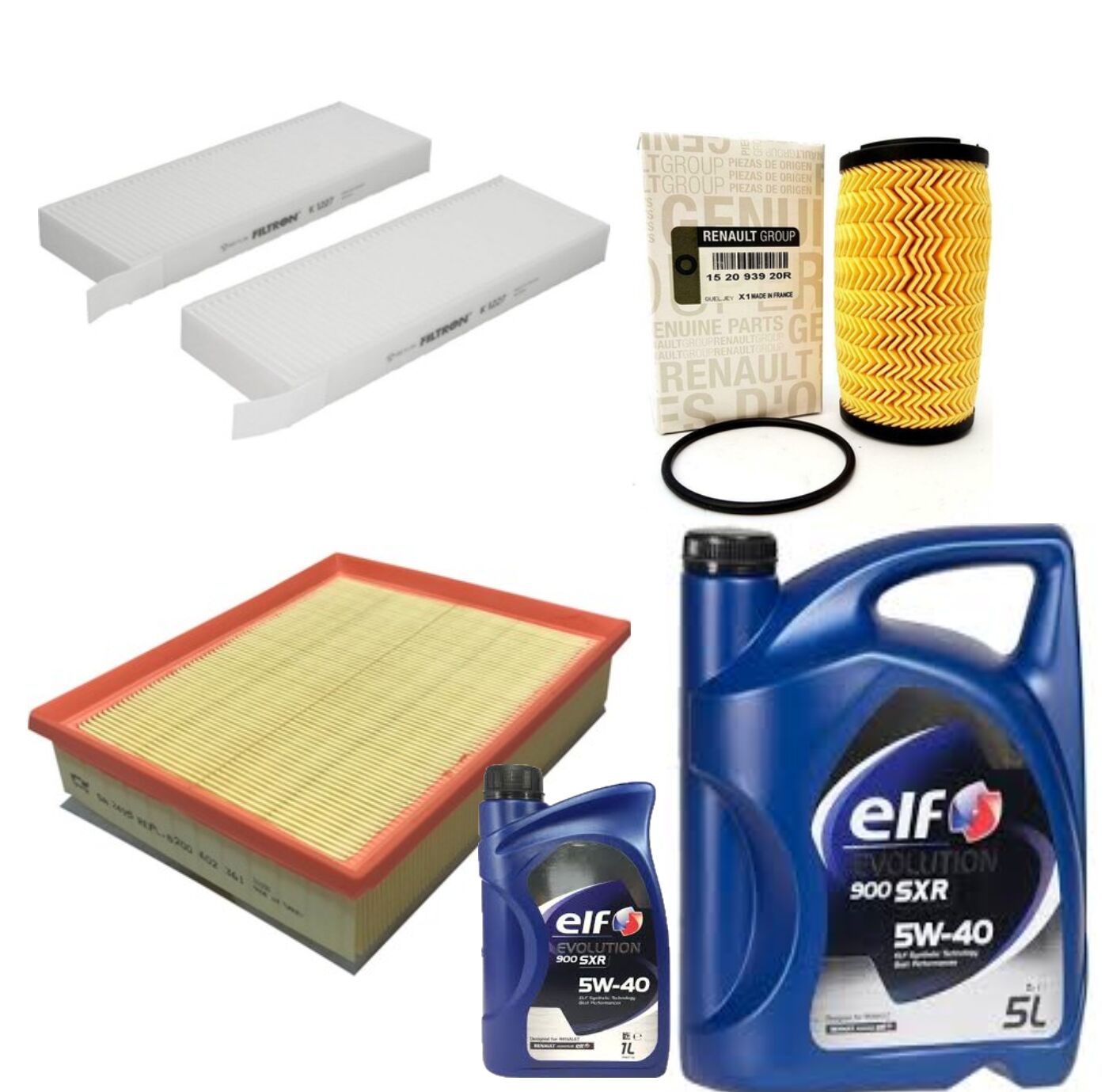 Laguna 3-III Yağ Bakım Seti 2.0 Dci M9R (2007-2015) (Motor Yağı+Yağ+Hava+Polen Filtre)