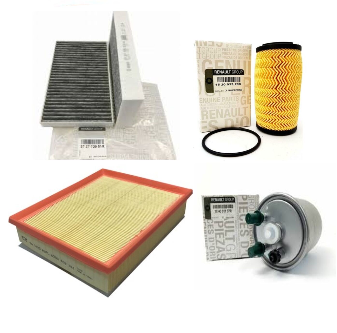 Laguna 3-III Filtre Bakım Seti 2.0 Dci M9R (2007-2015) (Yağ+Hava+Polen+Mazot Filtre )