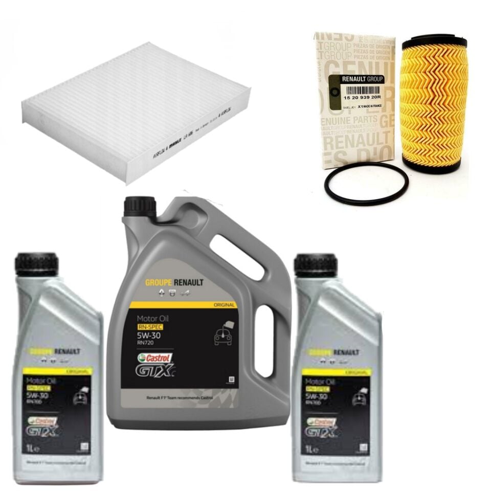 Trafic 3-III Yağ Bakım Seti 1.6 Dci R9M (2013-2019) (Motor Yağı+Yağ+Hava Filtre)