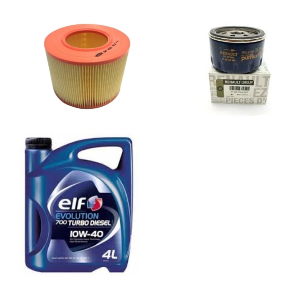 R19 Europa Yağ Bakım Seti 1.9 Dizel F8Q (Motor Yağı+Yağ+Hava Filtre )