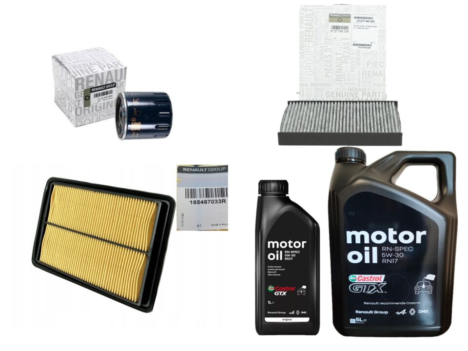 Kadjar Yağ Bakım Seti 1.5 Dci K9K (2013-2022) (Motor Yağı+Yağ+Hava+Polen Filtre)