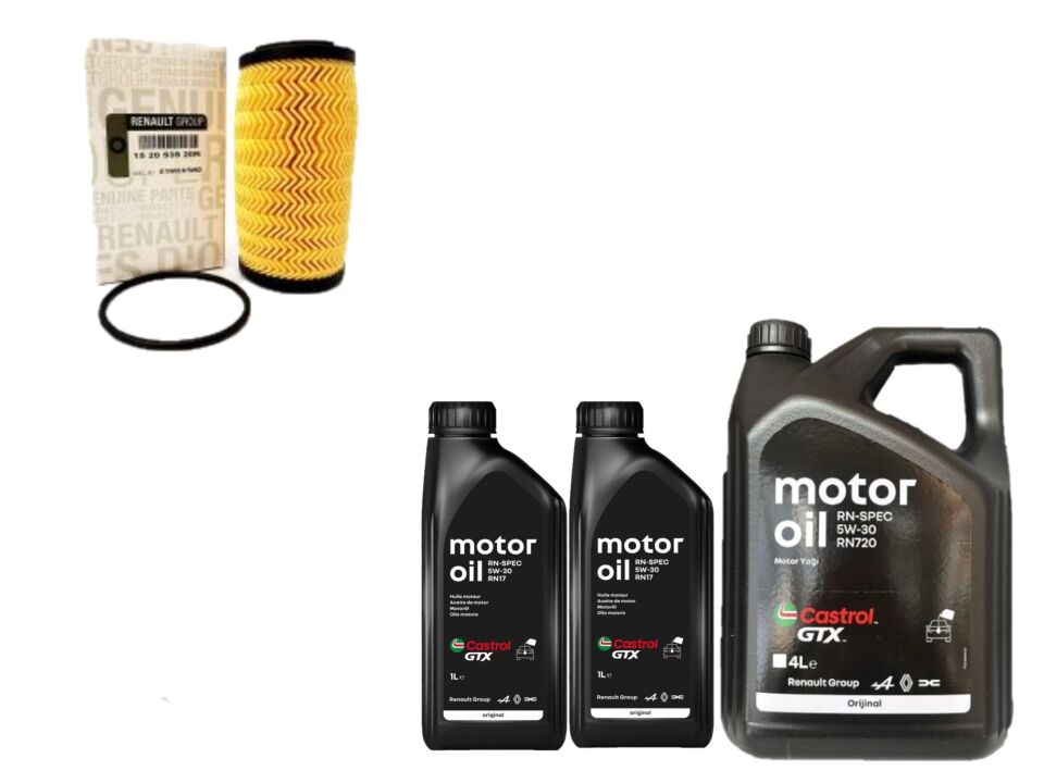 Kadjar Yağ Bakım Seti 1.6 Dci R9M (2013-2022) (Motor Yağı+Yağ Filtre )